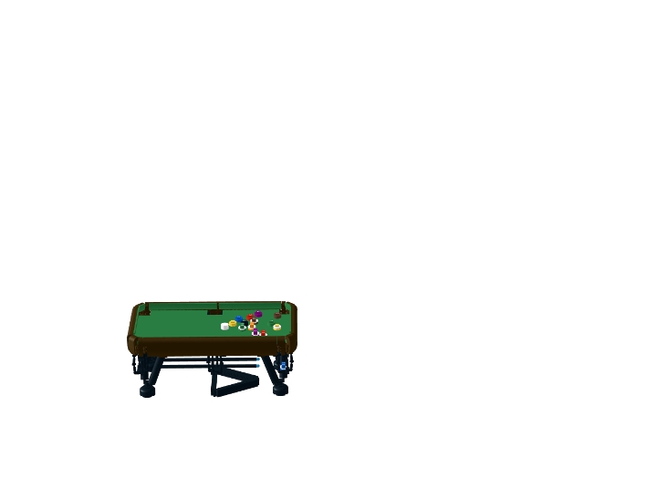 Playable desktop pool table from BrickLink Studio [BrickLink]