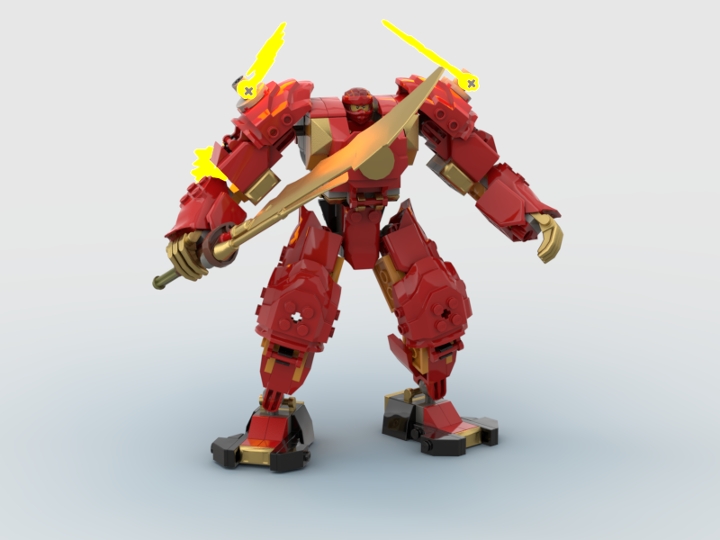 kai elemental fire mech from BrickLink Studio [BrickLink]