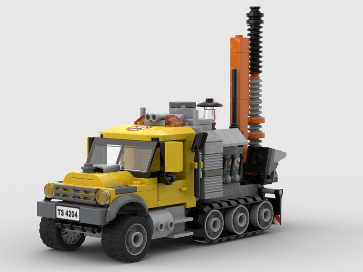 half traks with a drill from BrickLink Studio [BrickLink]