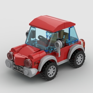 JOHNNY THUNDERS - 輸入版コレクター向け Johnny Thunder Car (Lego Racers 1999) from BrickLink Studio