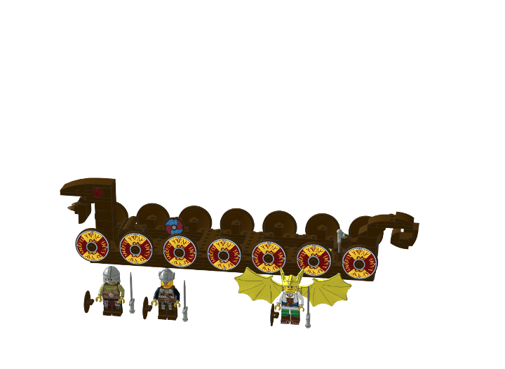 viking long ship from BrickLink Studio [BrickLink]