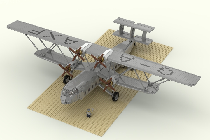 Large Biplane Airliner from BrickLink Studio [BrickLink]