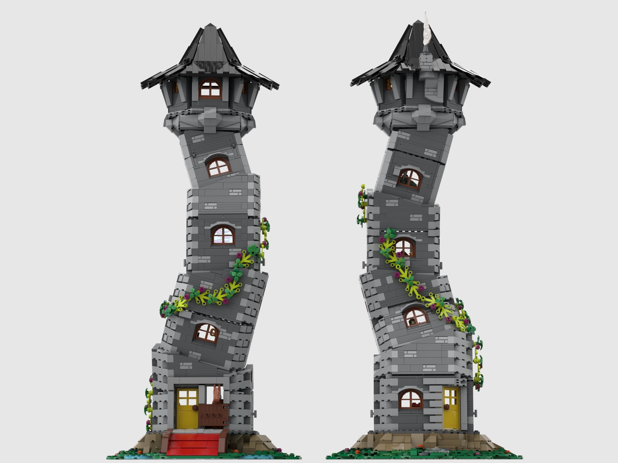 [The Crooked Tower. Split Open Design] [BrickLink]