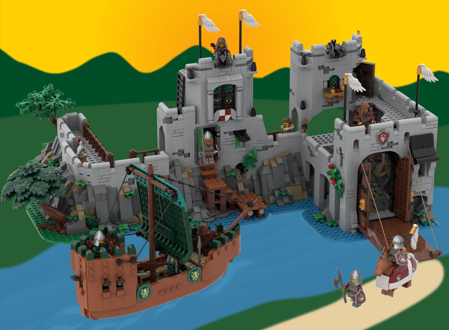 [Trade Outpost & River Barge] [BrickLink]