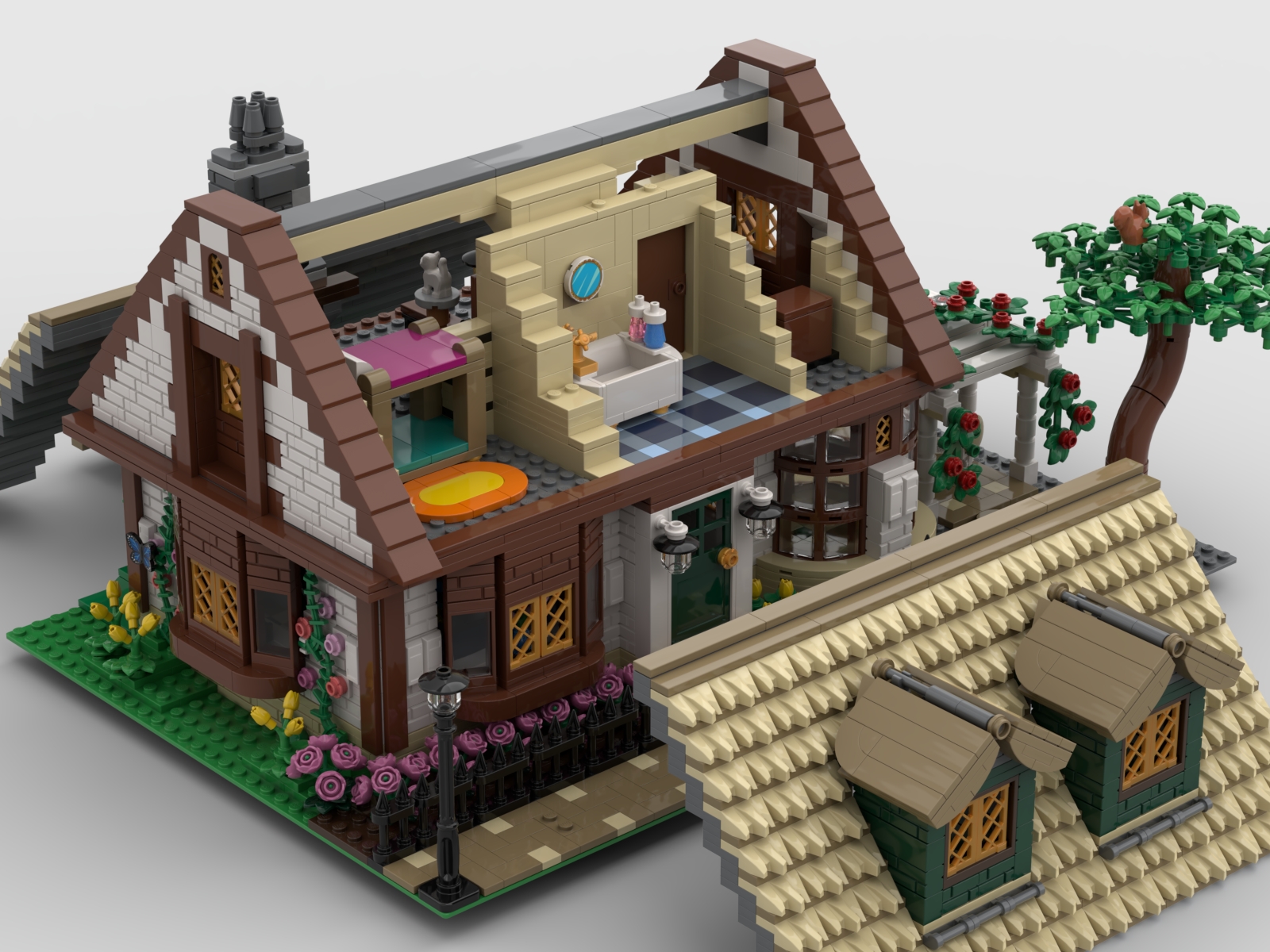 Dollhouses 2 Briar Rose, An English Tudor Cottage | Dream New England, image size:1600x1200