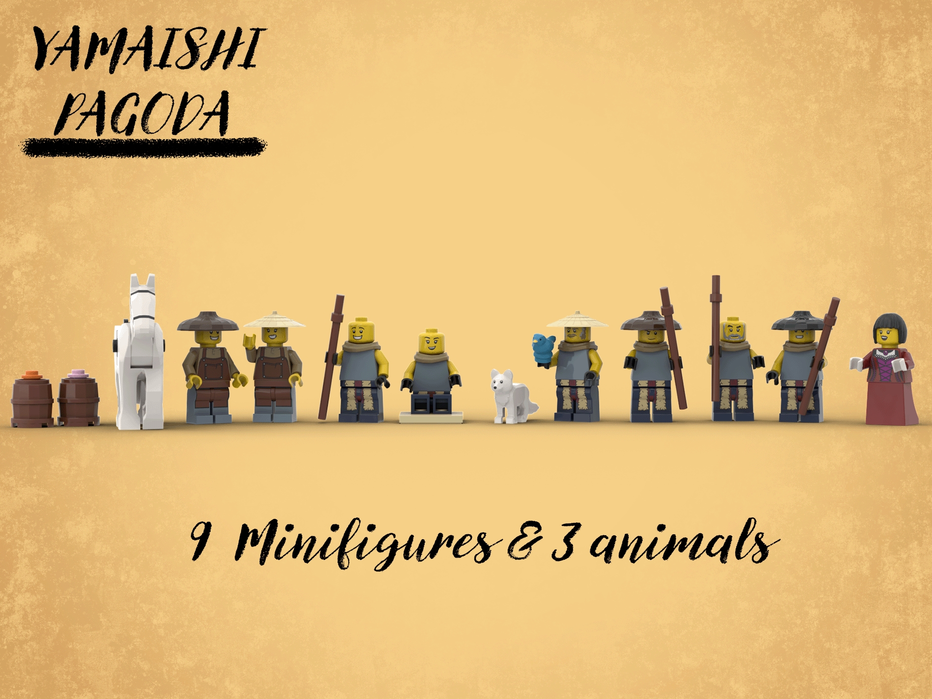 馬の肖像画 ダークブラウンフレーム　158/3500 Yamaishi Pagoda] [BrickLink]