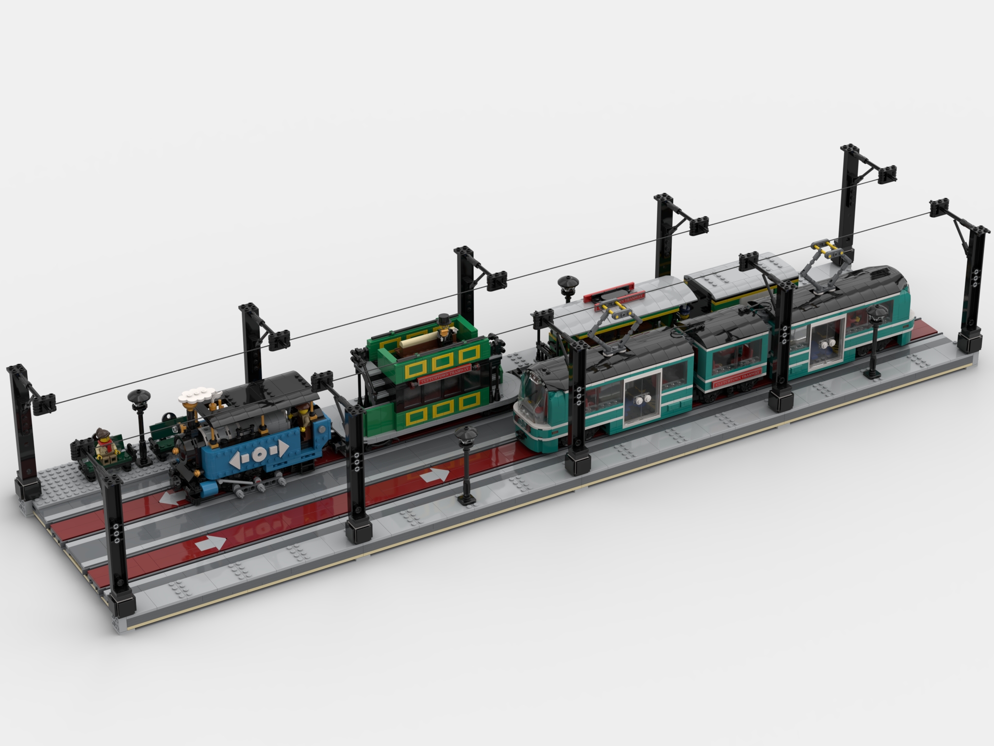Clutchtown Tramway: Old Meets New] [BrickLink]