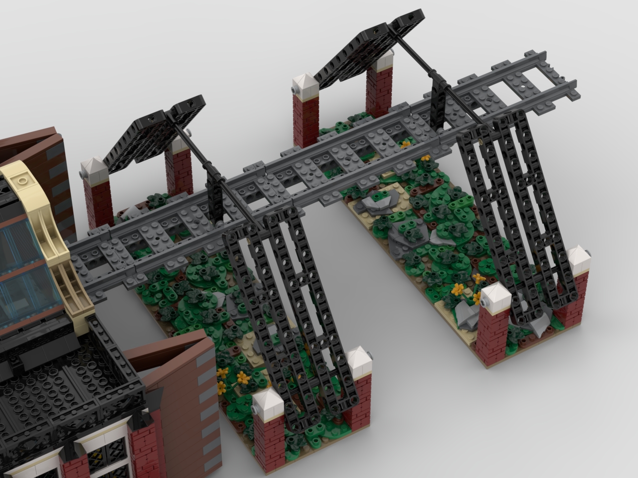 [Experimental Steam Powered Suspended Train] [BrickLink]