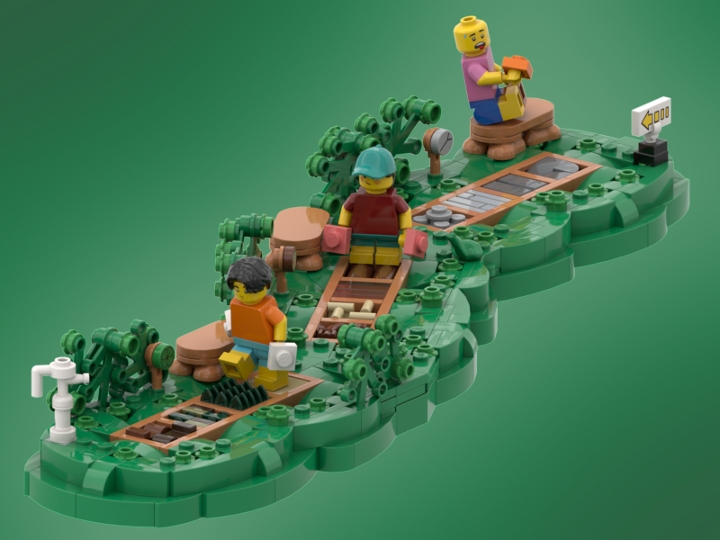 Barefoot path. from BrickLink Studio [BrickLink]
