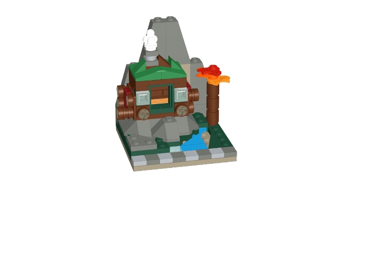 Cozy Fall Cabin from BrickLink Studio [BrickLink]
