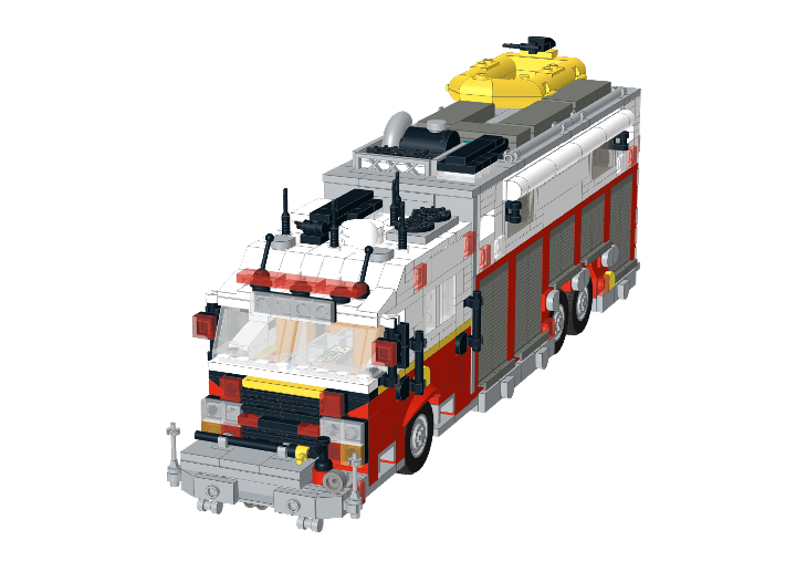 LCFD Rescue 1 from BrickLink Studio [BrickLink]