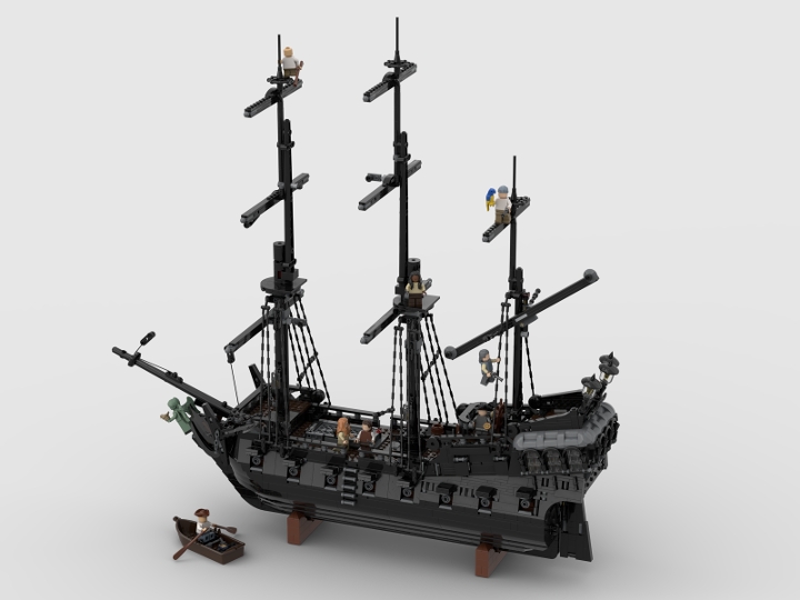 Black Pearl 10365 port side open from BrickLink Studio [BrickLink]