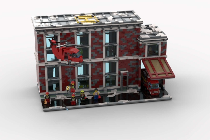 The Fire Station from BrickLink Studio [BrickLink]