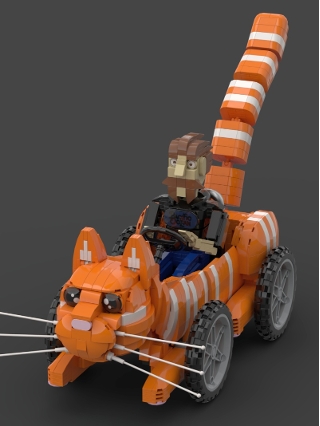Go-cat Cat go-Kart from BrickLink Studio [BrickLink]