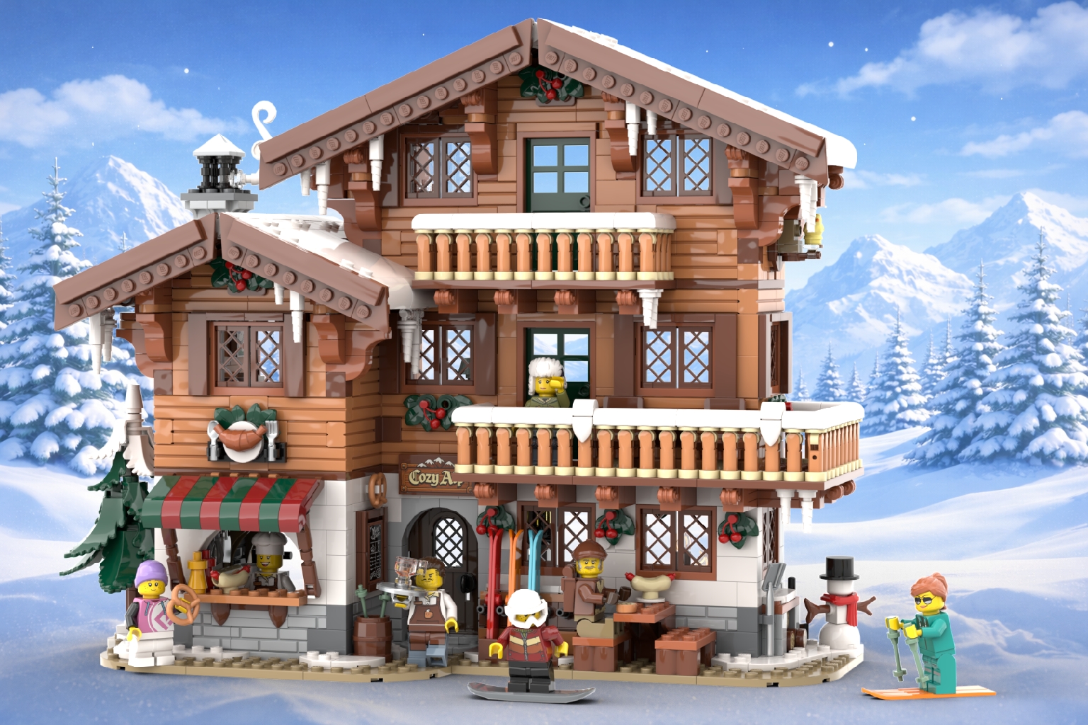 Cozy Alp ski chalet] [BrickLink]