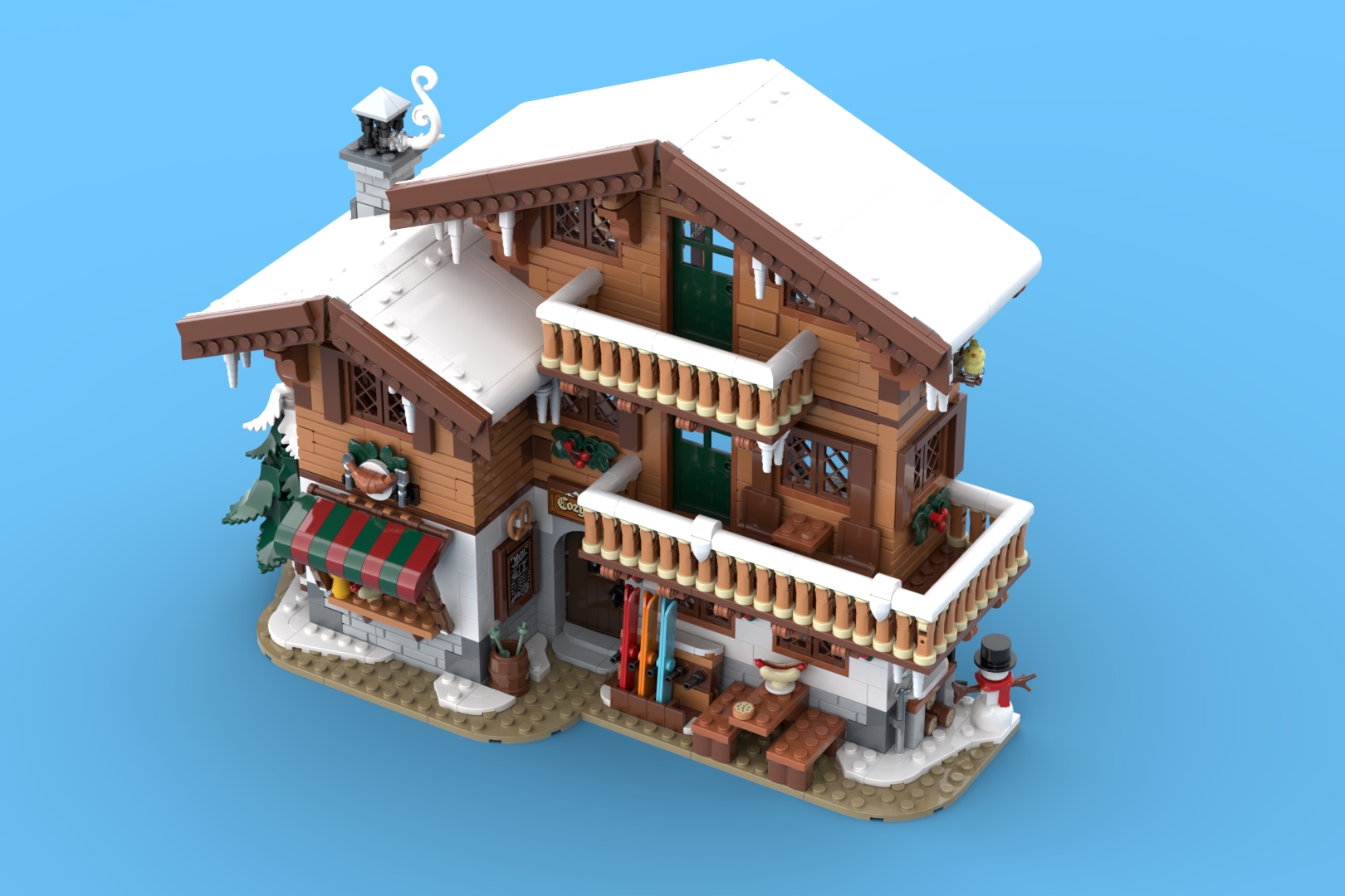 Cozy Alp ski chalet] [BrickLink]