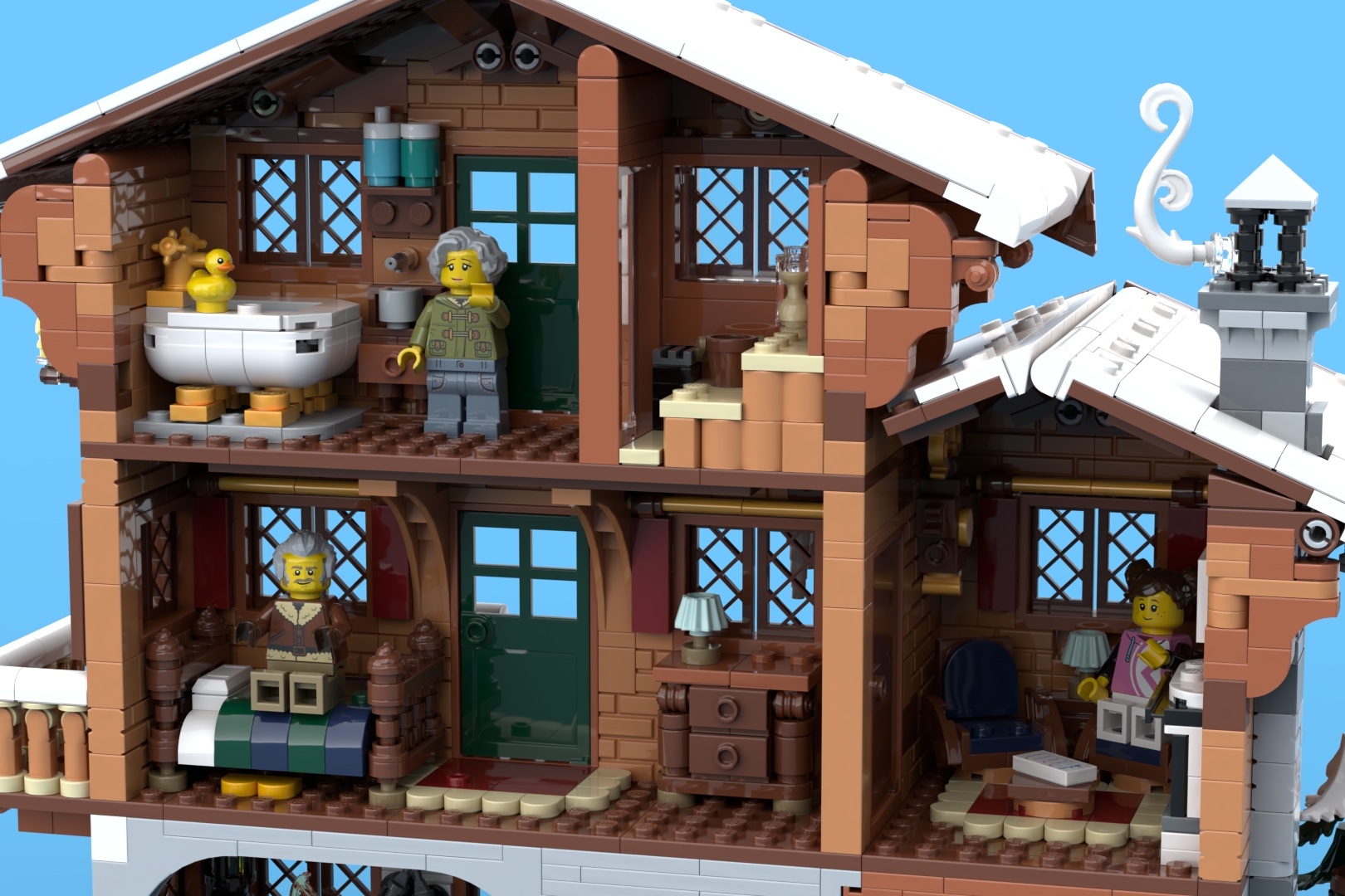 Cozy Alp ski chalet] [BrickLink]
