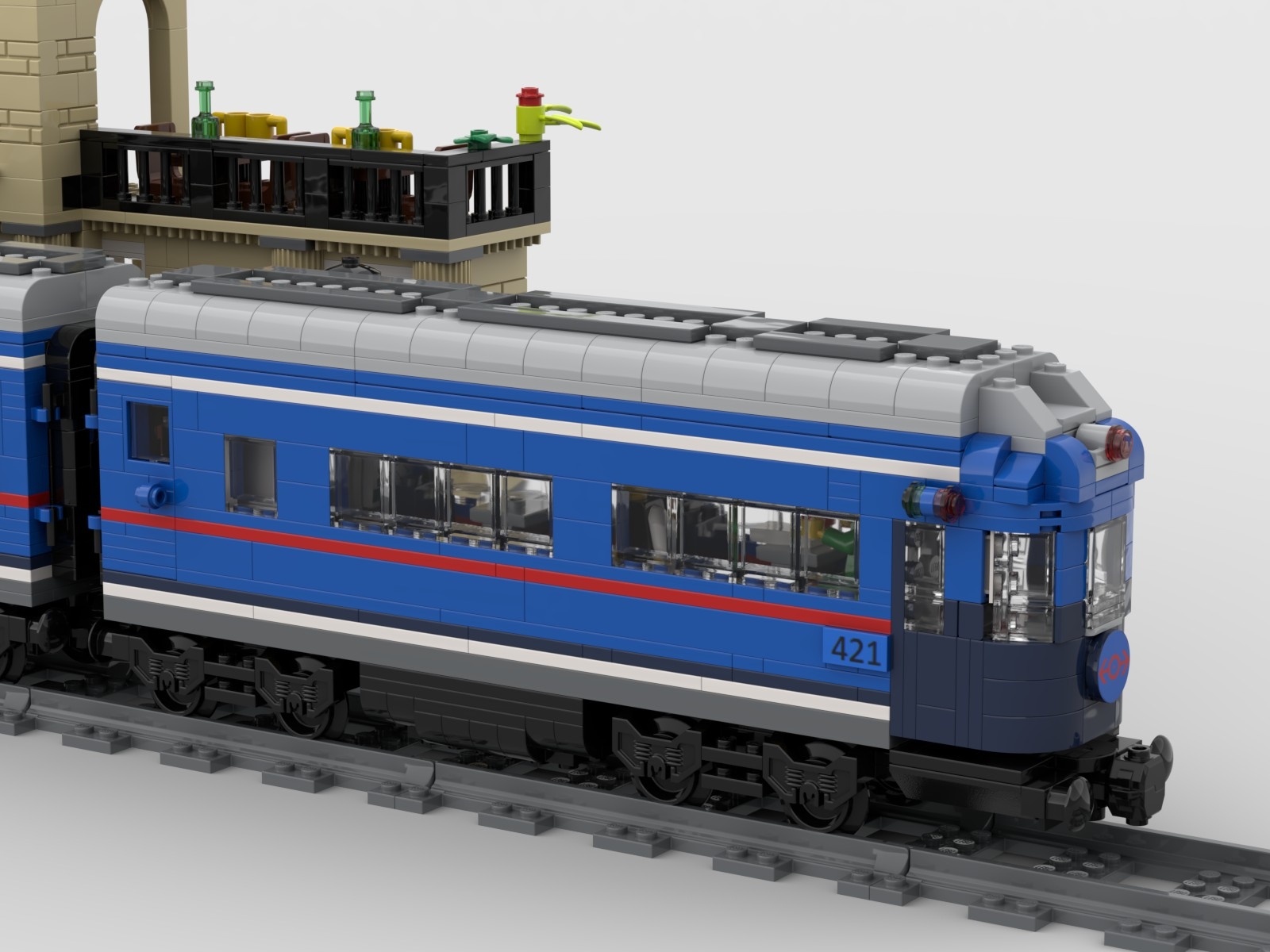[Blue Moonlight Train in Brick City Station] [BrickLink]