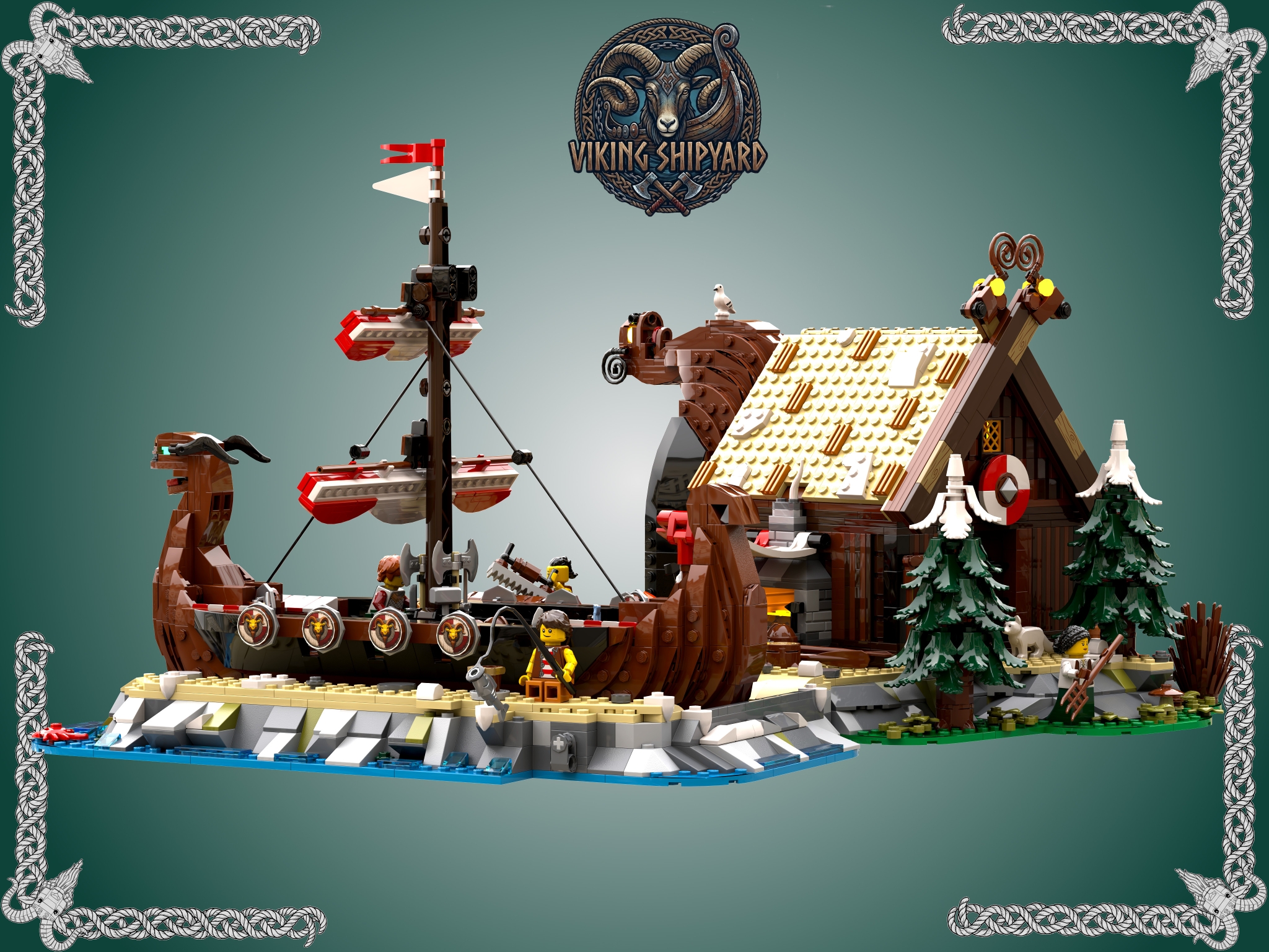 [Viking Shipyard (with working slipway)] [BrickLink]