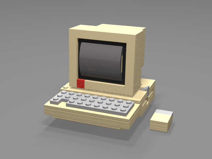 Apple IIc(1984) from BrickLink Studio [BrickLink]