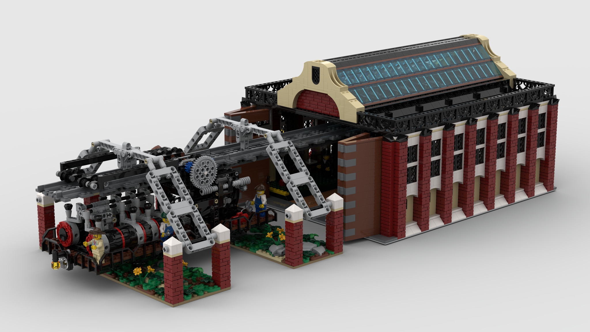 [Experimental Steam Powered Suspended Train] [BrickLink]