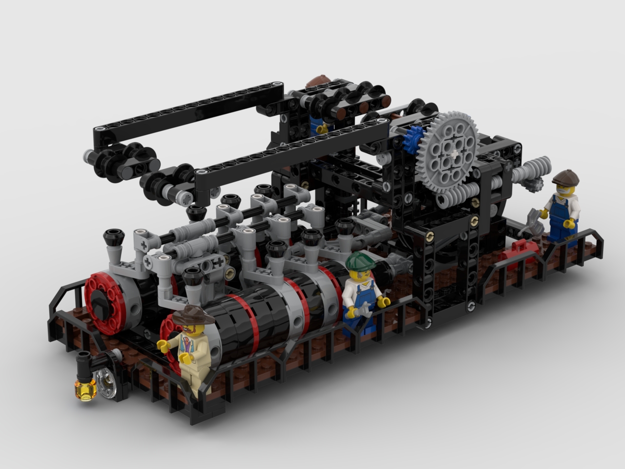 [Experimental Steam Powered Suspended Train] [BrickLink]