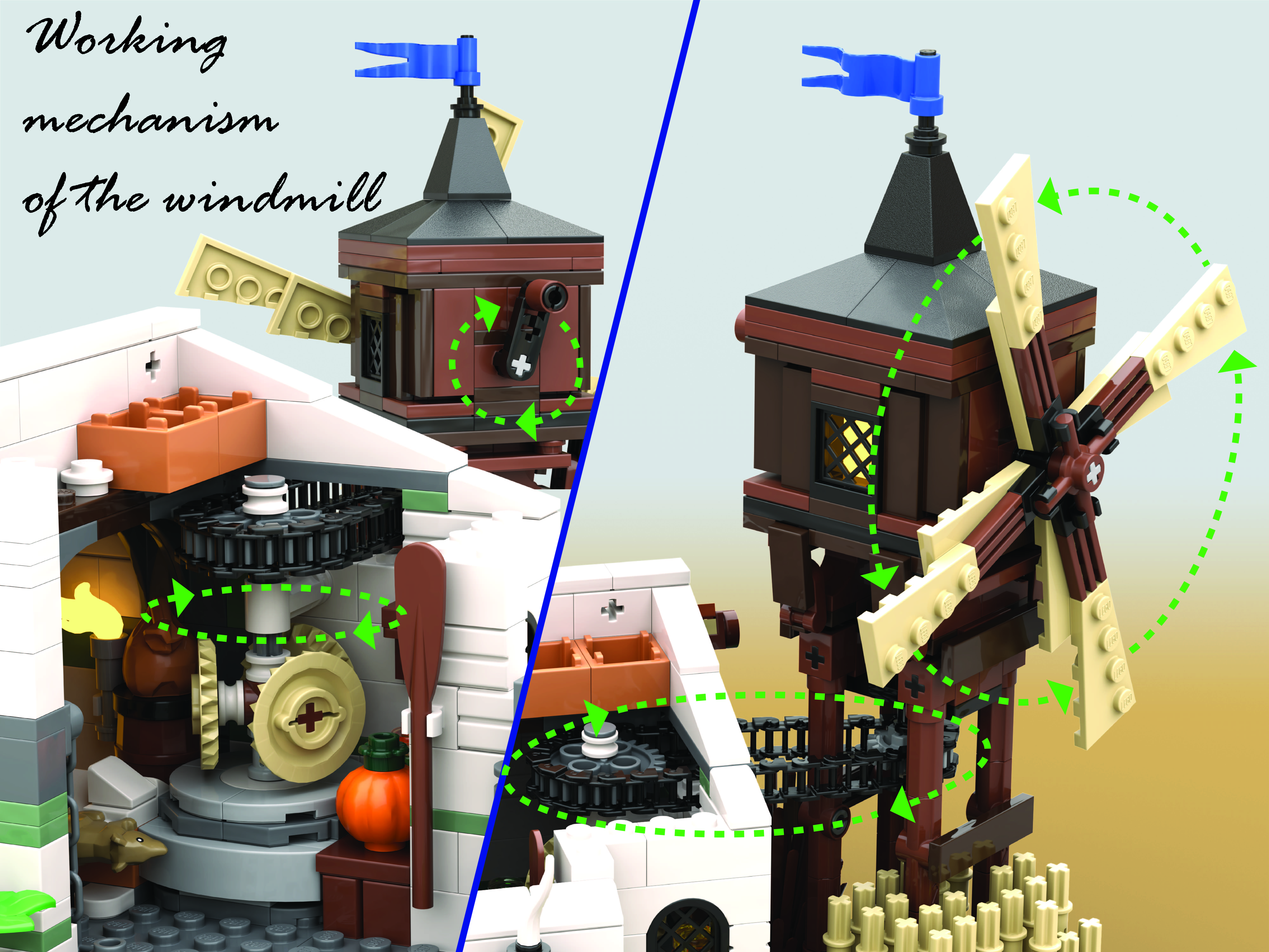 [Mill on wheatfield] [BrickLink]