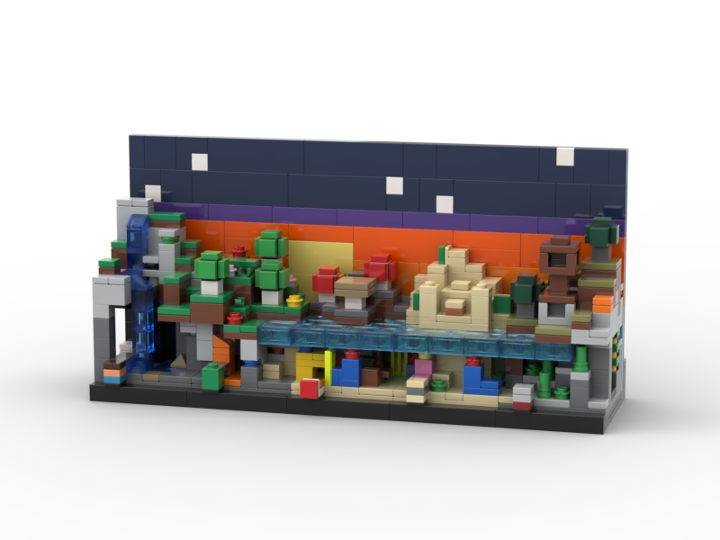 Mini Biomes (Set 21589) (Minecraft) from BrickLink Studio [BrickLink]