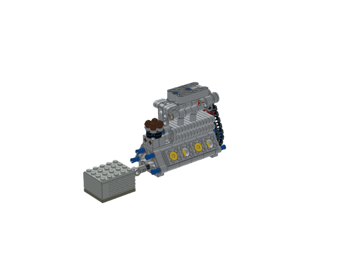 engine model V8 from BrickLink Studio [BrickLink]