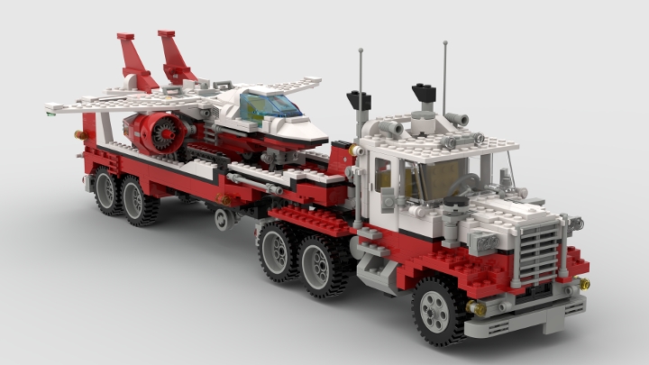 Team Mach II Red Bird Rig from BrickLink Studio [BrickLink]