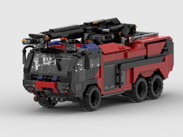 Red Airport Fire Truck from BrickLink Studio [BrickLink]