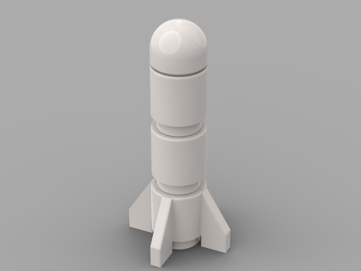 Mini Rocket from BrickLink Studio [BrickLink]