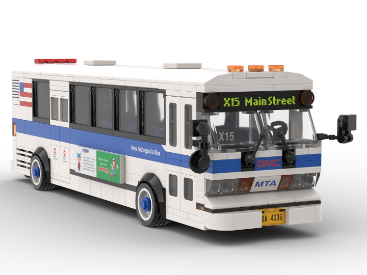 1985-1986 GMC RTS-04 T8J-206 NYC Bus from BrickLink Studio [BrickLink]
