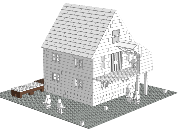 Old Grist Mill from BrickLink Studio [BrickLink]