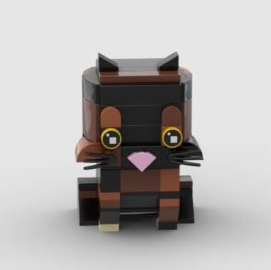 Tortoiseshell Cat Brickhead from BrickLink Studio [BrickLink]