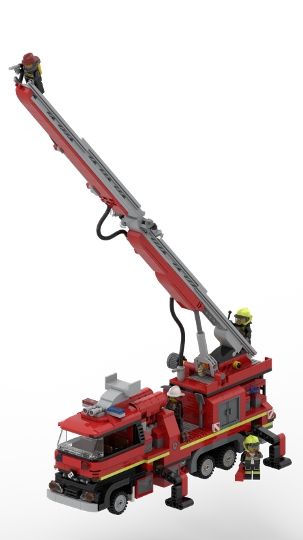 Fire Truck With Ladder from BrickLink Studio [BrickLink]