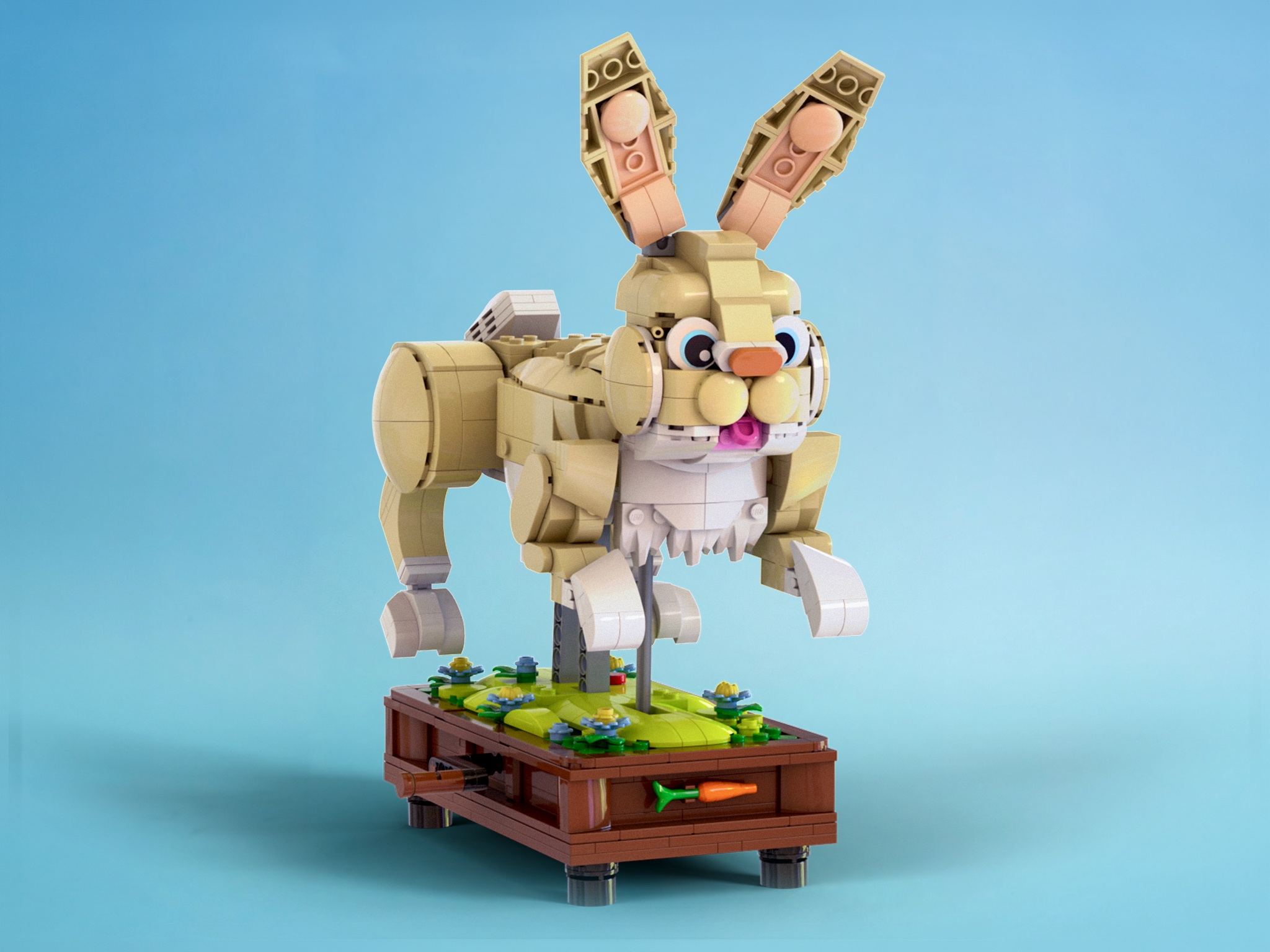 [Bounding Bunny - A Kinetic Running Rabbit] [BrickLink]