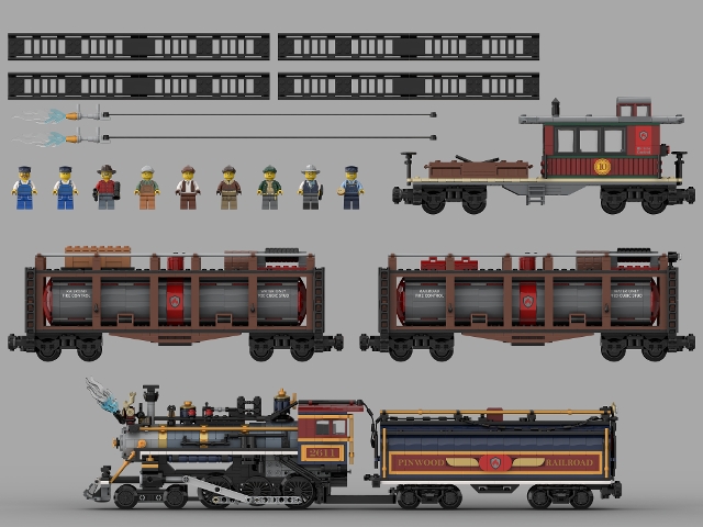 [Firefighting Steam Train] [BrickLink]