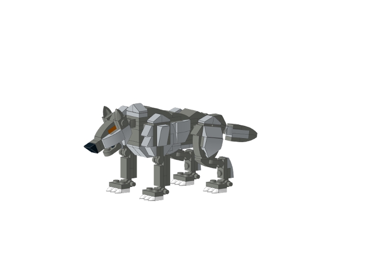 Gray Wolf from BrickLink Studio [BrickLink]