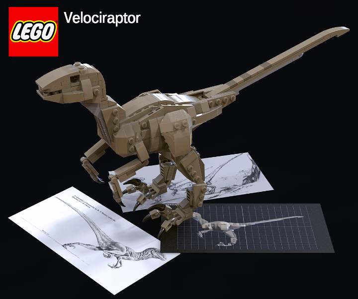 Velociraptor from BrickLink Studio [BrickLink]