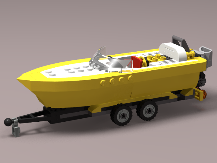 lego speedboat and trailer