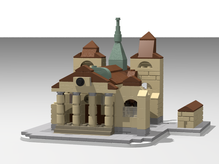 St. Pierre Cathedral, Geneva from BrickLink Studio [BrickLink]