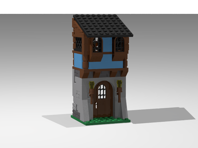 Medieval House 2 from BrickLink Studio [BrickLink]