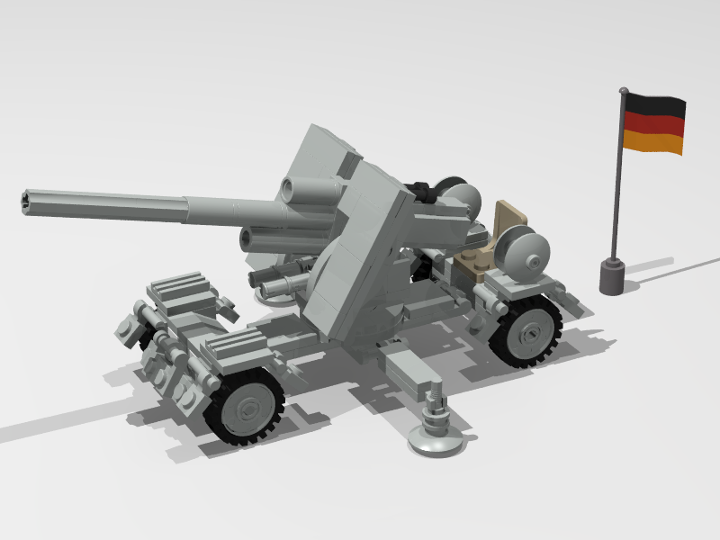 Mobile Flak 88 from BrickLink Studio [BrickLink]