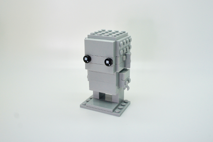 Lego Monochrome Brickheadz In Light Bluish Gray From Bricklink Studio 