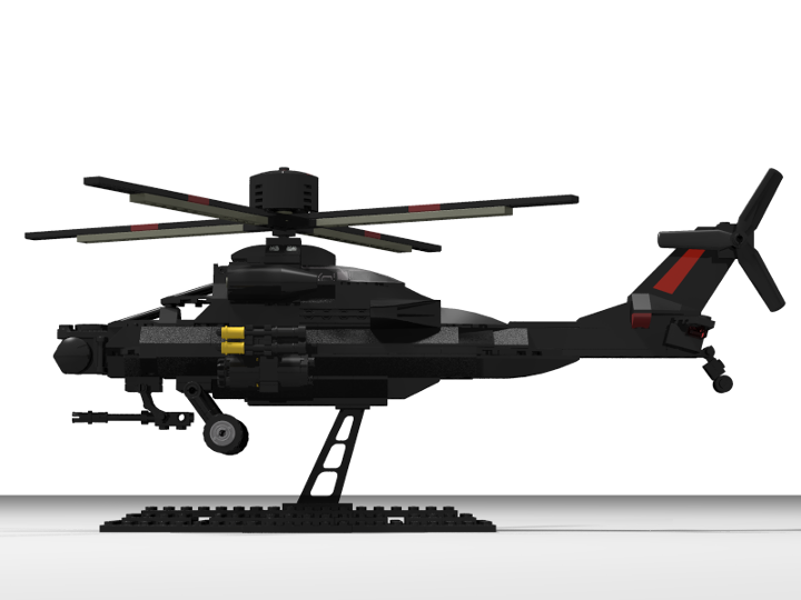 Apache Helicopter Black from BrickLink Studio [BrickLink]