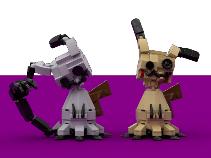 Mimikyu + Shiny Mimikyu (uses not existing part colors) from BrickLink  Studio