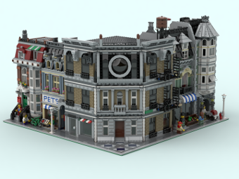 Sanctum Sanctorum corner modular mod from BrickLink Studio