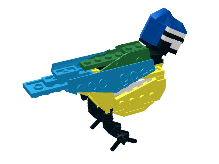 Blaumeise by Poulsom, Thomas. Birds from Bricks from BrickLink Studio ...