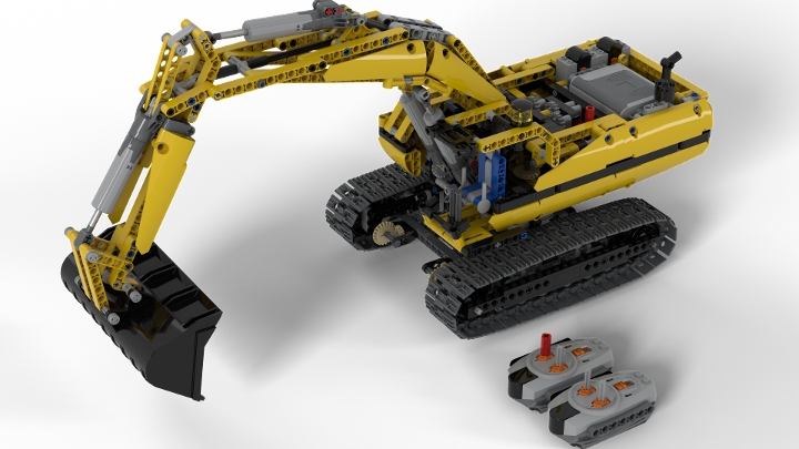 beholder aktivitet Leopard Motorized Excavator 8043 from BrickLink Studio